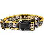 Pets First NFL Pittsburgh Steelers Licensed PET COLLAR, Small - Heavy-Duty, Strong, and Durable Dog Collar. Available in 31 Football Teams and 4 Sizes