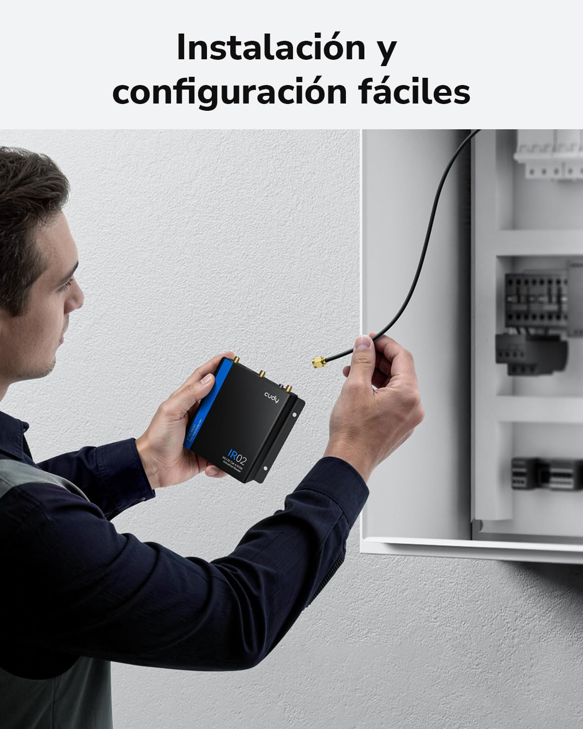 Cudy Router WiFi industrial 4G LTE Cat4 N150, enrutador celular dual SIM con RS232/RS485 e IO, amplia temperatura -40 ~ 75 °C, metal IP30, para máquinas expendedoras, cajeros automáticos, tiendas