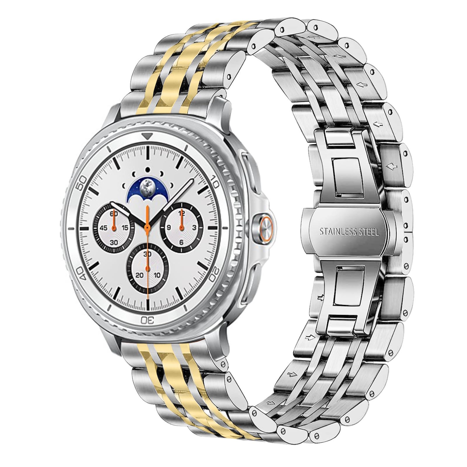 Stainless Steel Men Bands Compatible with Samsung Galaxy Watch 8 40mm 44mm Classic 46mm Replacement Metal Replacement Wristbands-image-31