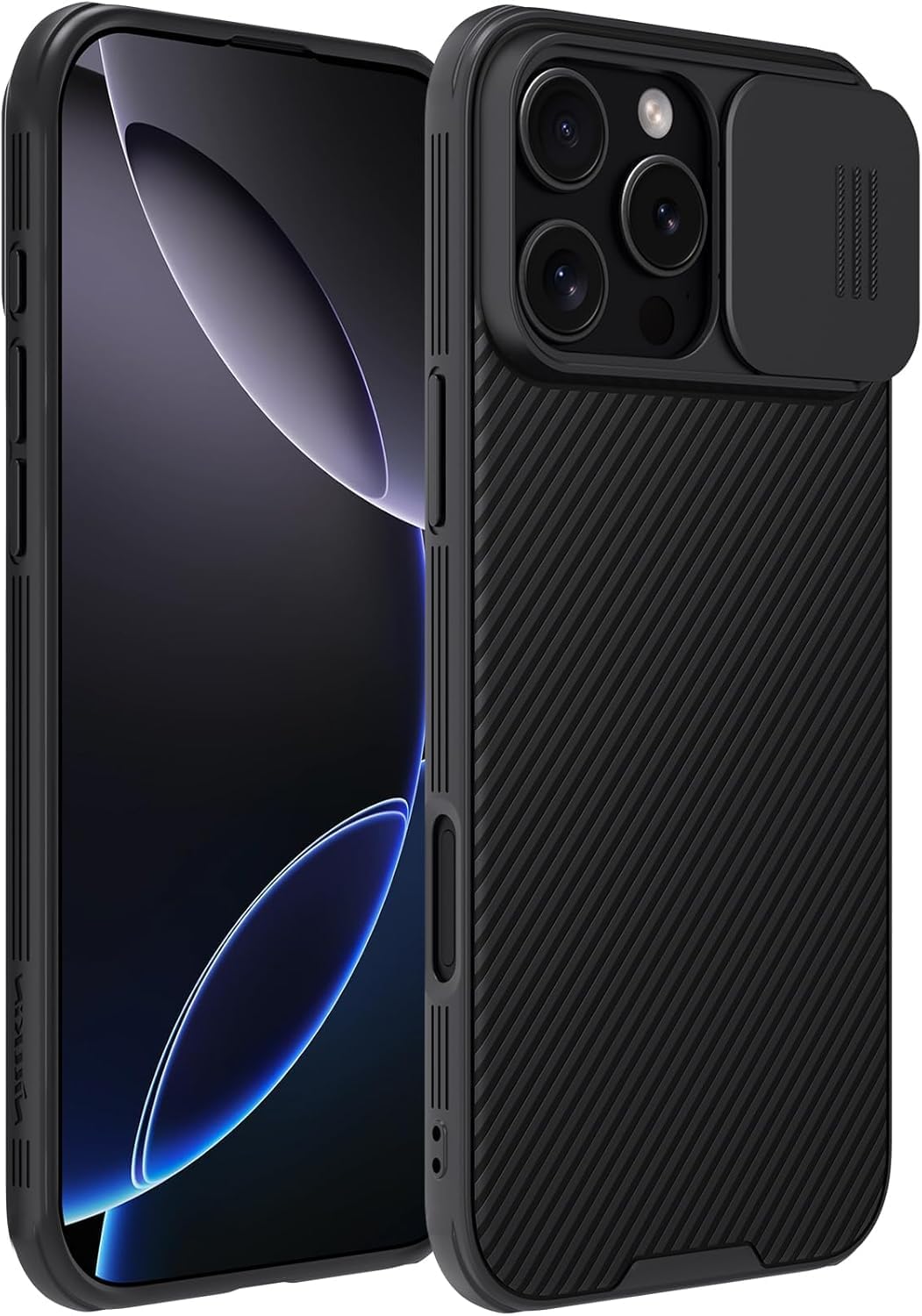 Nillkin Classic Series Compatible for iPhone 16 Pro Max Case with Camera Cover, [Camera Lens Protector] [Scratch-Resistant] [360 Full Protection] Shockproof Slim Phone Case, Black (Black, 16pro Max) (B0DH57Z6FW) Amazon Price History, Amazon Price Tracker