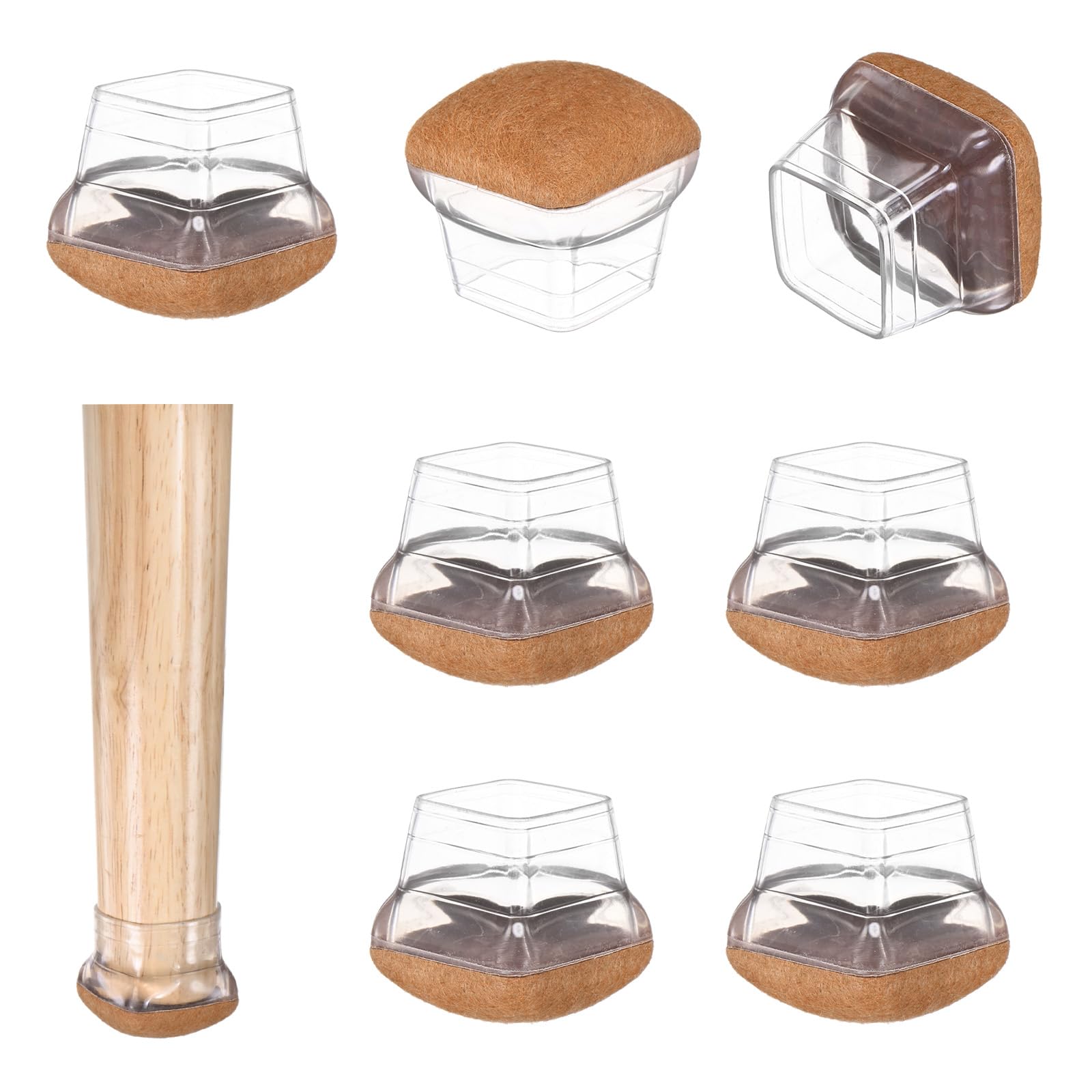 M METERXITY 8-Pack Chair Leg Floor Protectors