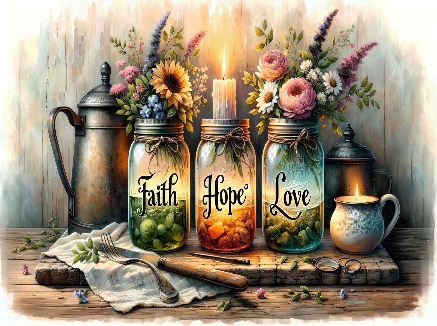 MBYAUYN Diamond Painting Erwachsene, DIY Diamant Painting Bilder 30 x 40 cm, Diamond Painting Wunschflasche, Suitable as a Painting for Home Decor and Gift