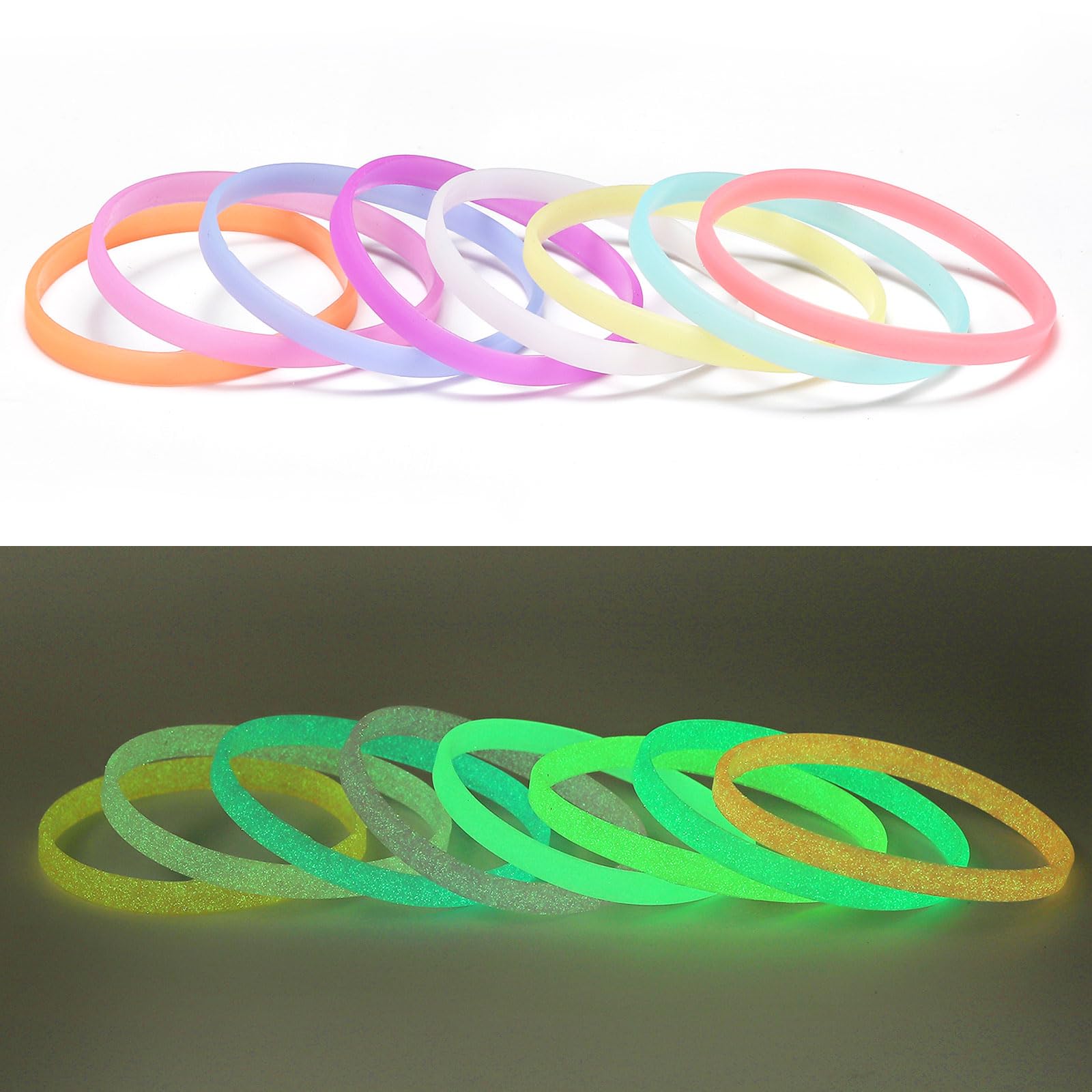 Bracciali In Silicone Bianco PATIKIL – Confezione Da 6, Elastici Per Sport Di Squadra E Giochi, Circonferenza 18 Cm