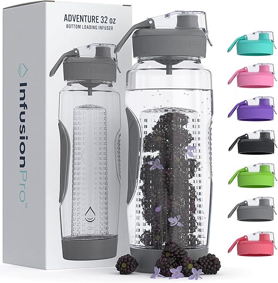 Infusion Pro 32 oz Fruit Infuser Water Bottle with
