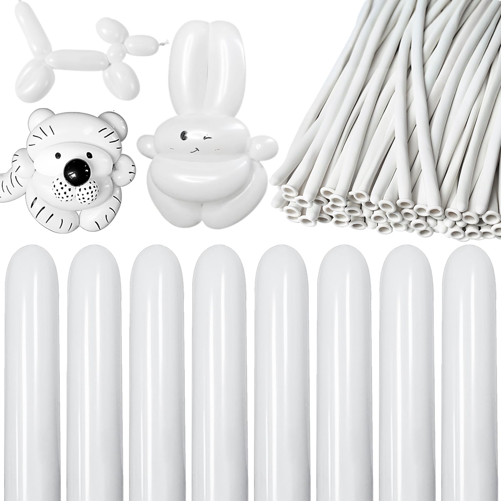 260 Clear Latex Balloons - Animal Modeling & Party Decor -22