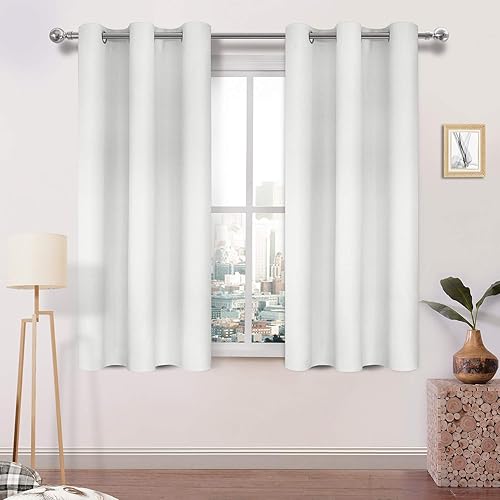 DWCN Cortinas opacas para dormitorio, oscurecimiento, aislamiento térmico, cortinas gruesas que bloquean la luz, juego de 2