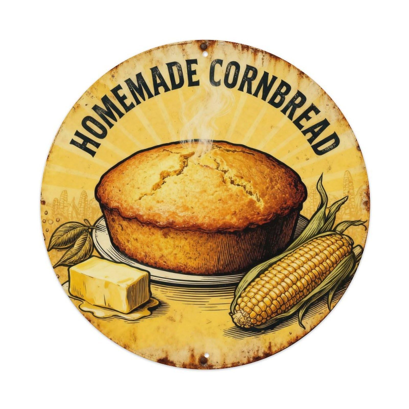 Homemade Cornbread Vintage Tin Sign Metal Tin Sign Plaque