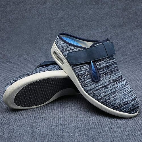 Miniatura 6 de Pantuflas diabéticas para mujer, extra anchas, zapatos para caminar con cierres ajustables para edema diabético, fascitis plantar, juanetes,