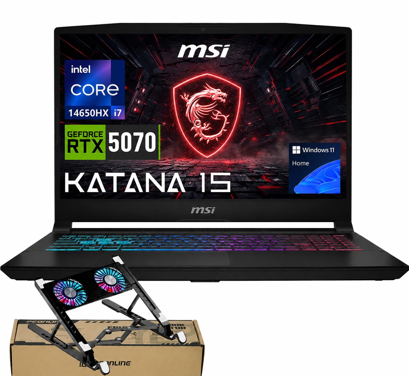 Katana 15 HX RTX 5070 Intel Core i7-14650HX Gaming Laptop, 32GB 1TB