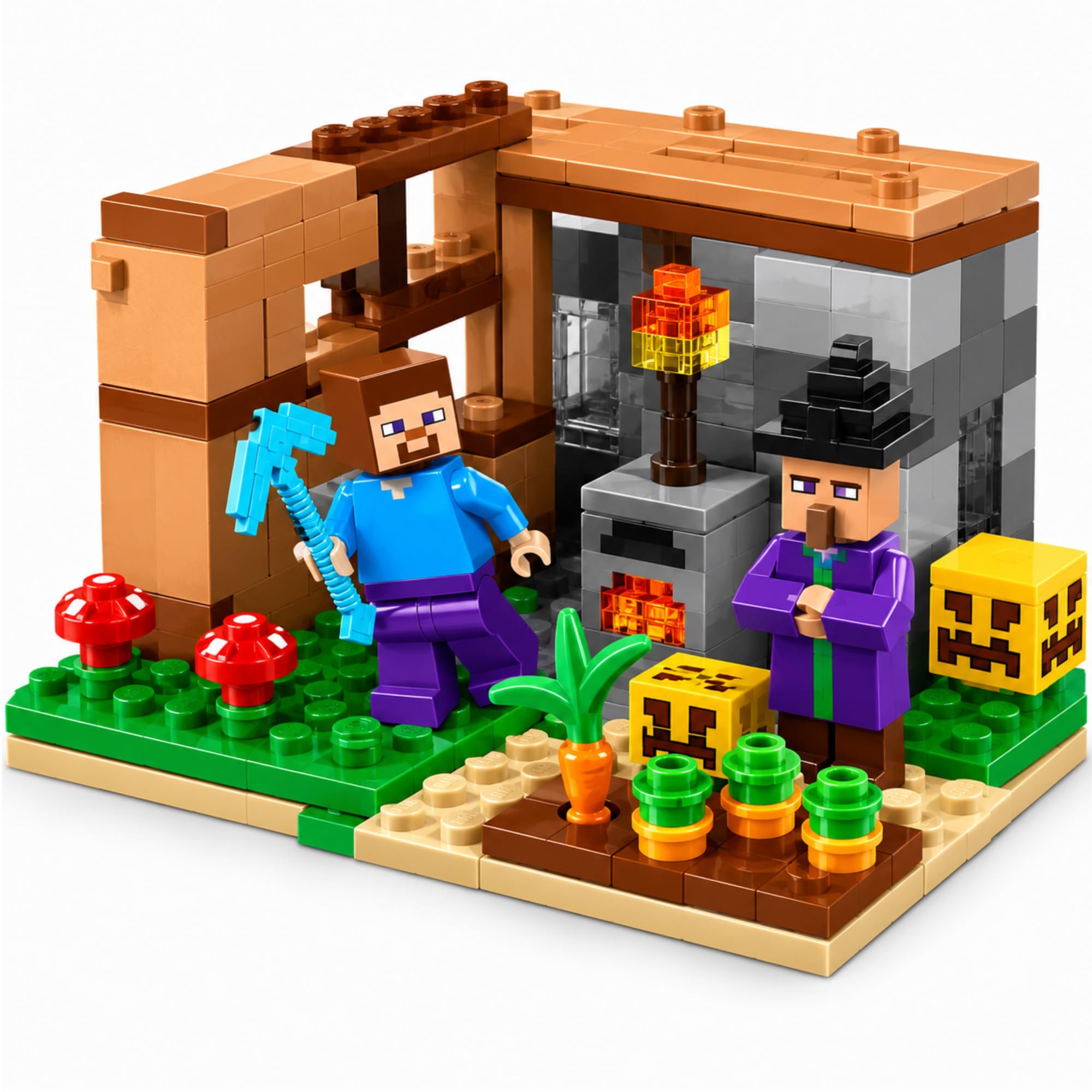 Yashoni Building Blocks Toy Set for Kids | DIY STEM Construction Bricks with Mini Figures, Creative Models & Educational Play Set| Mine Craft Game (96, Harvest Season)-image-39