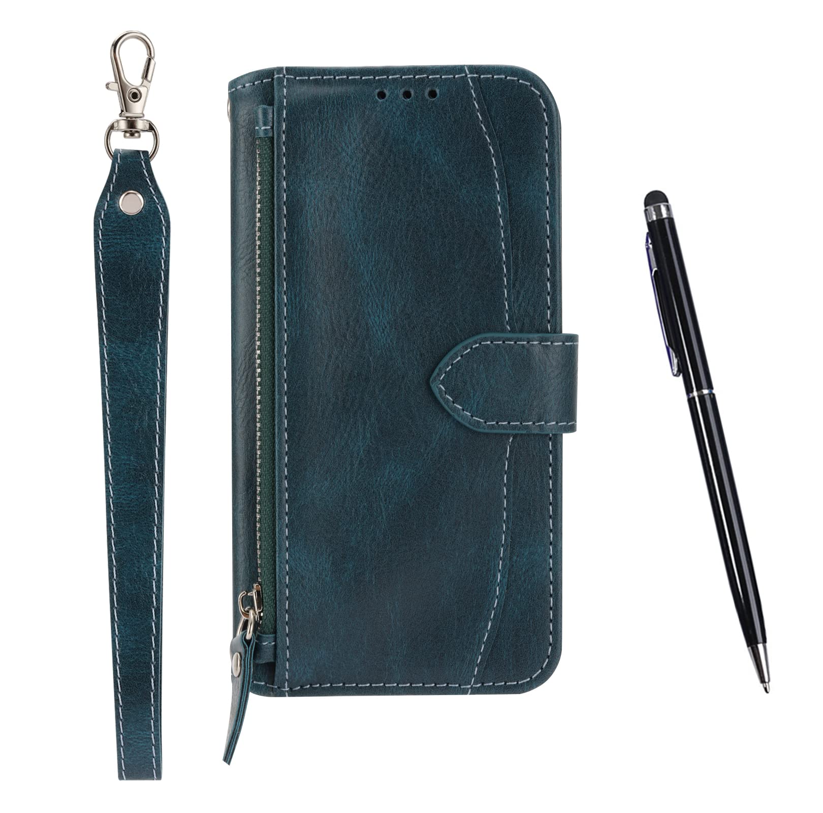 Miagon Animale Flip Custodia per Xiaomi 11T,Portafoglio PU Pelle TPU Cover Design con Slot per Schede Magnetico Protettivo Case,Nero