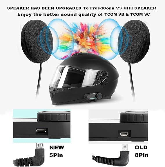 FreedConn 5-Pin Motorcycle Helmet Headset Mic for TCOM-VB,TCOM-SC,KY V2