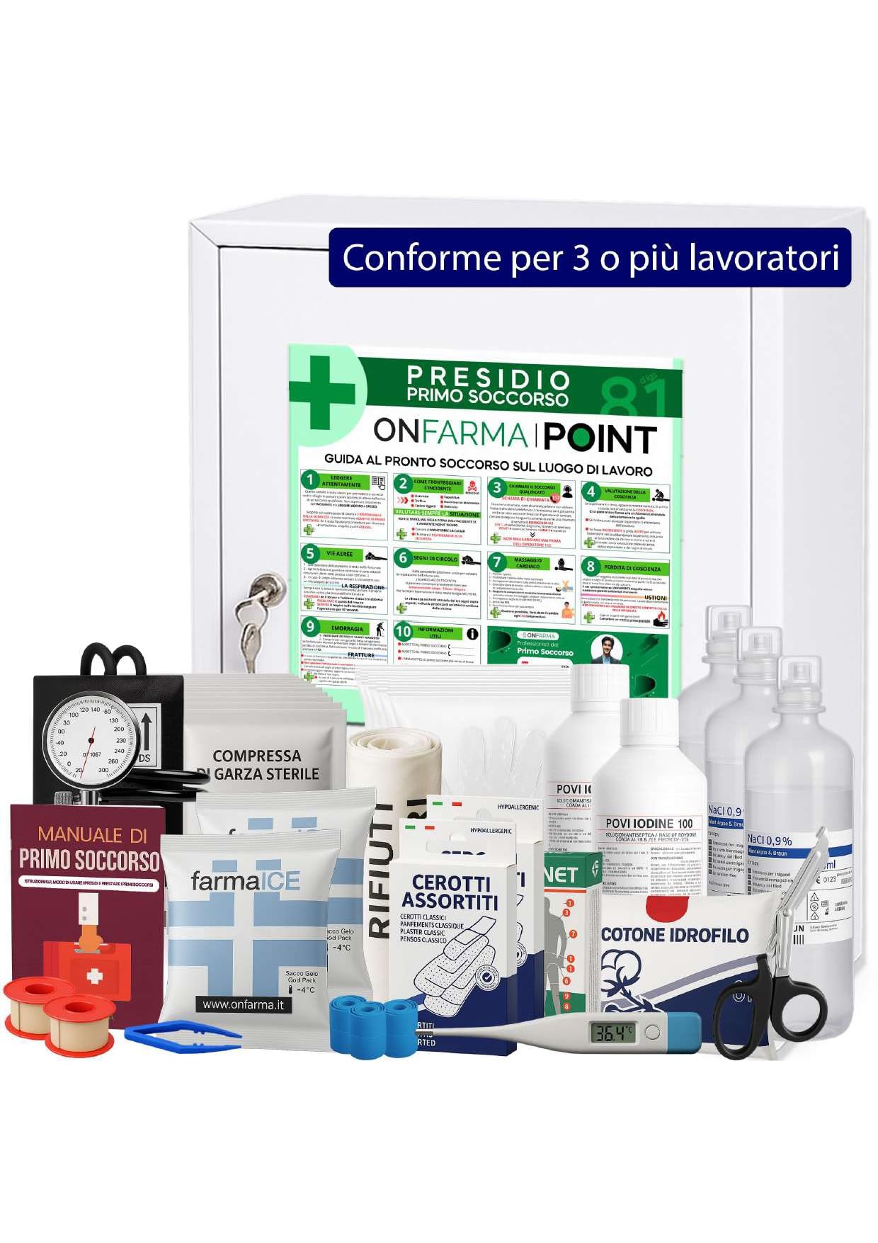 ONFARMA Cassetta Pronto Soccorso per aziende con 3 o più lavoratori