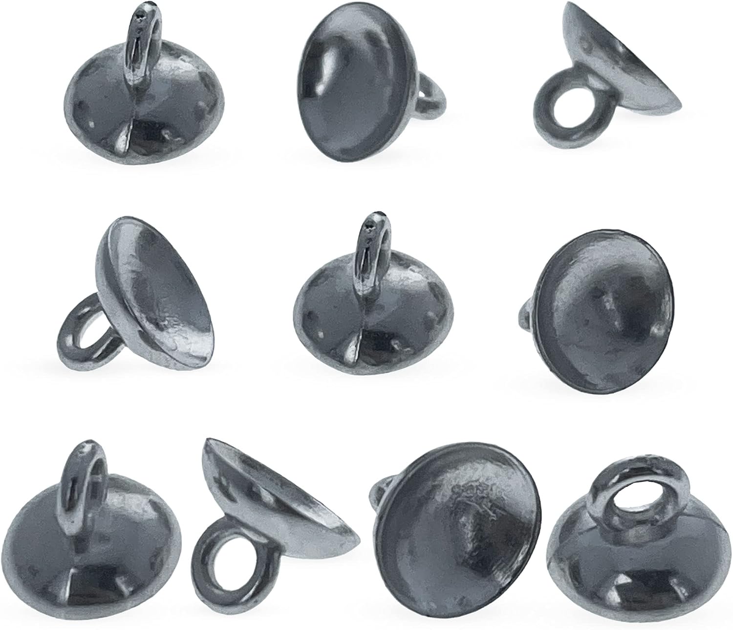 10 Tone Plastic Caps - Ball or Egg Top Findings, End Caps 0.38 Inches