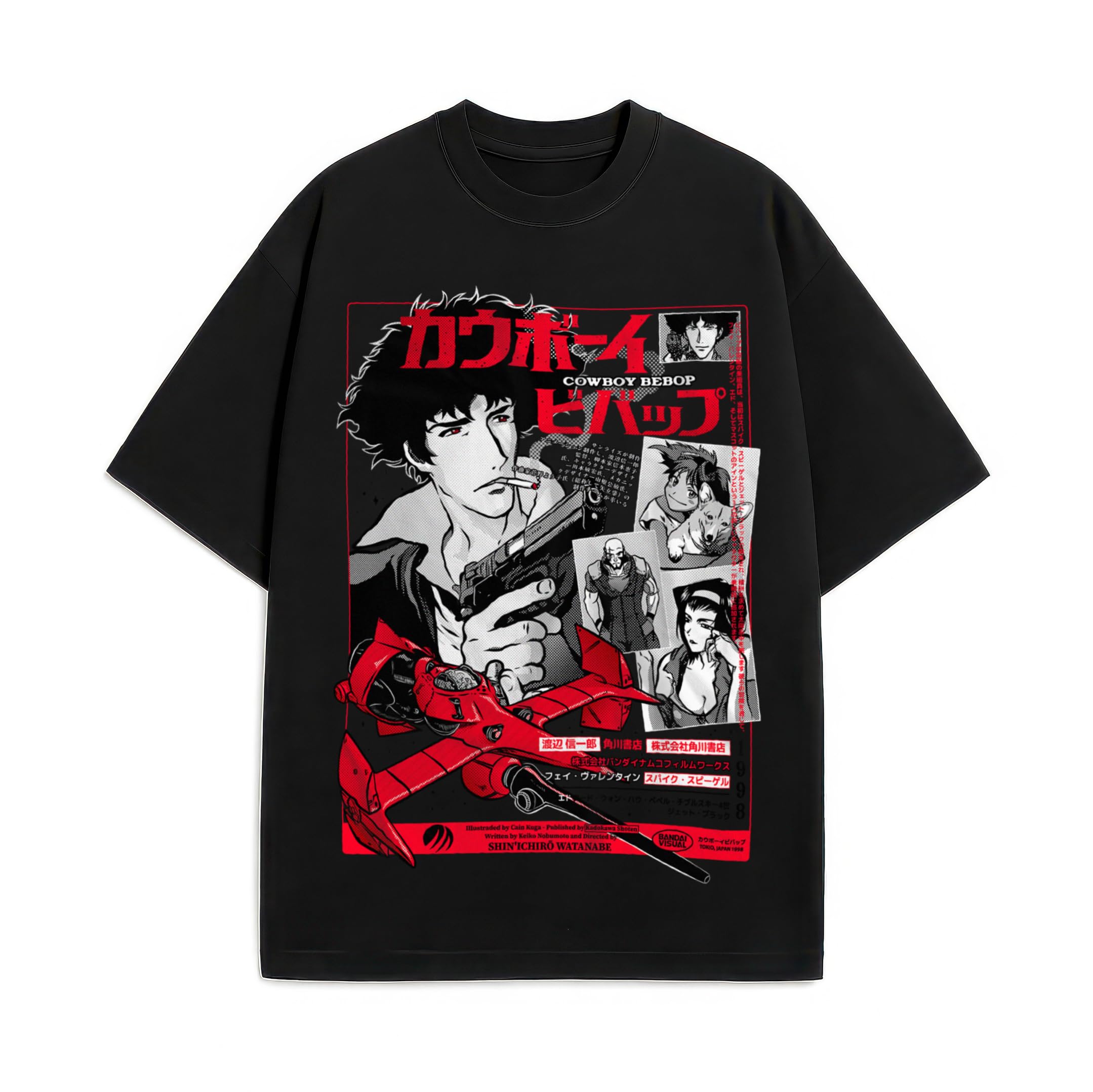 Cowboy Bebop Tシャツ Buy Hannya store Cowboy Bebop X Spike Spiegel Oversized T-Shirt