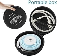 Vista 3 de Tetera eléctrica plegable de silicona de grado alimenticio con doble voltaje y cable de alimentación separable 110-220V, para 20.28 onzas líquidas