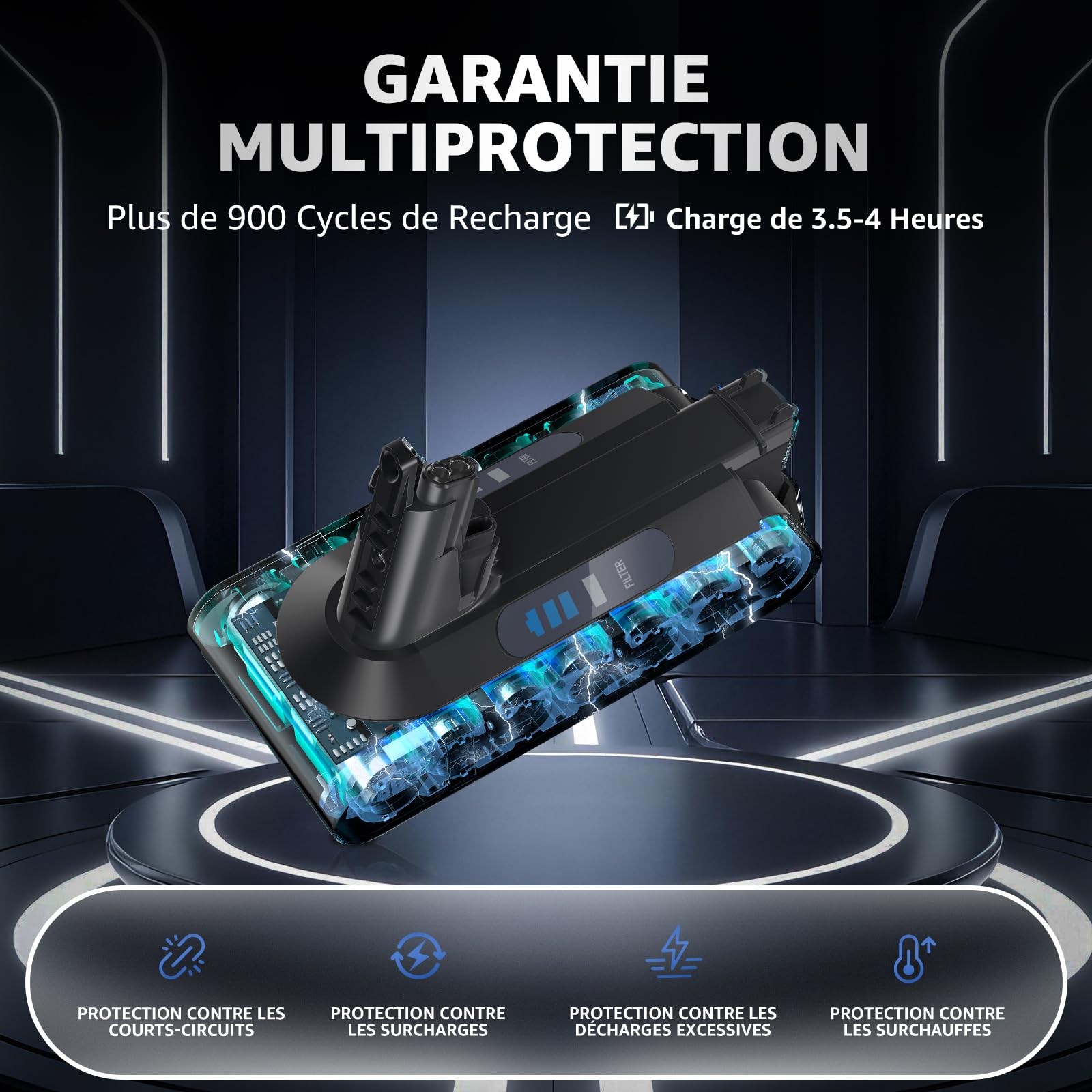 EGR V10 SV12 Batterie de Remplacement pour Dyson V10 Aspirateur