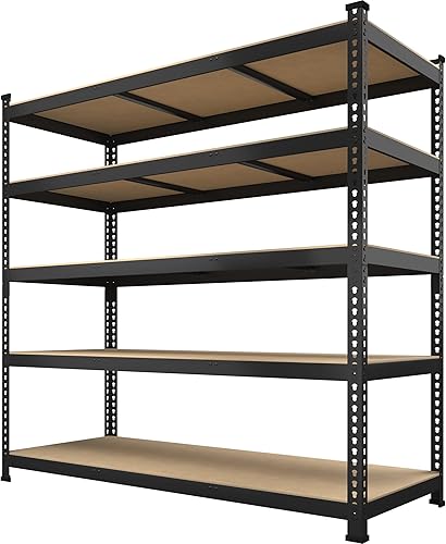 Prilinex Estantes de almacenamiento resistentes de 48 pulgadas de ancho x 24 pulgadas de profundidad x 72 pulgadas de alto, estantería de metal