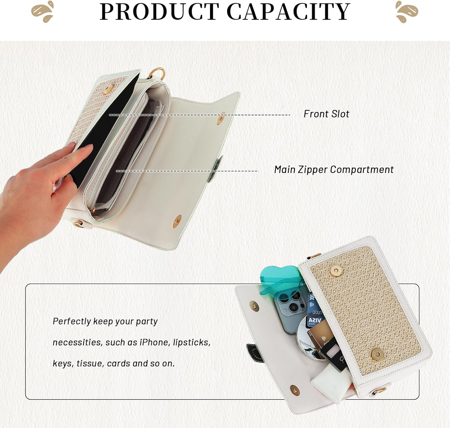 Emprier Summer Straw Crossbody Bags for women Trendy Woven Handbags Straw Clutch purses for Vacation - Image 5