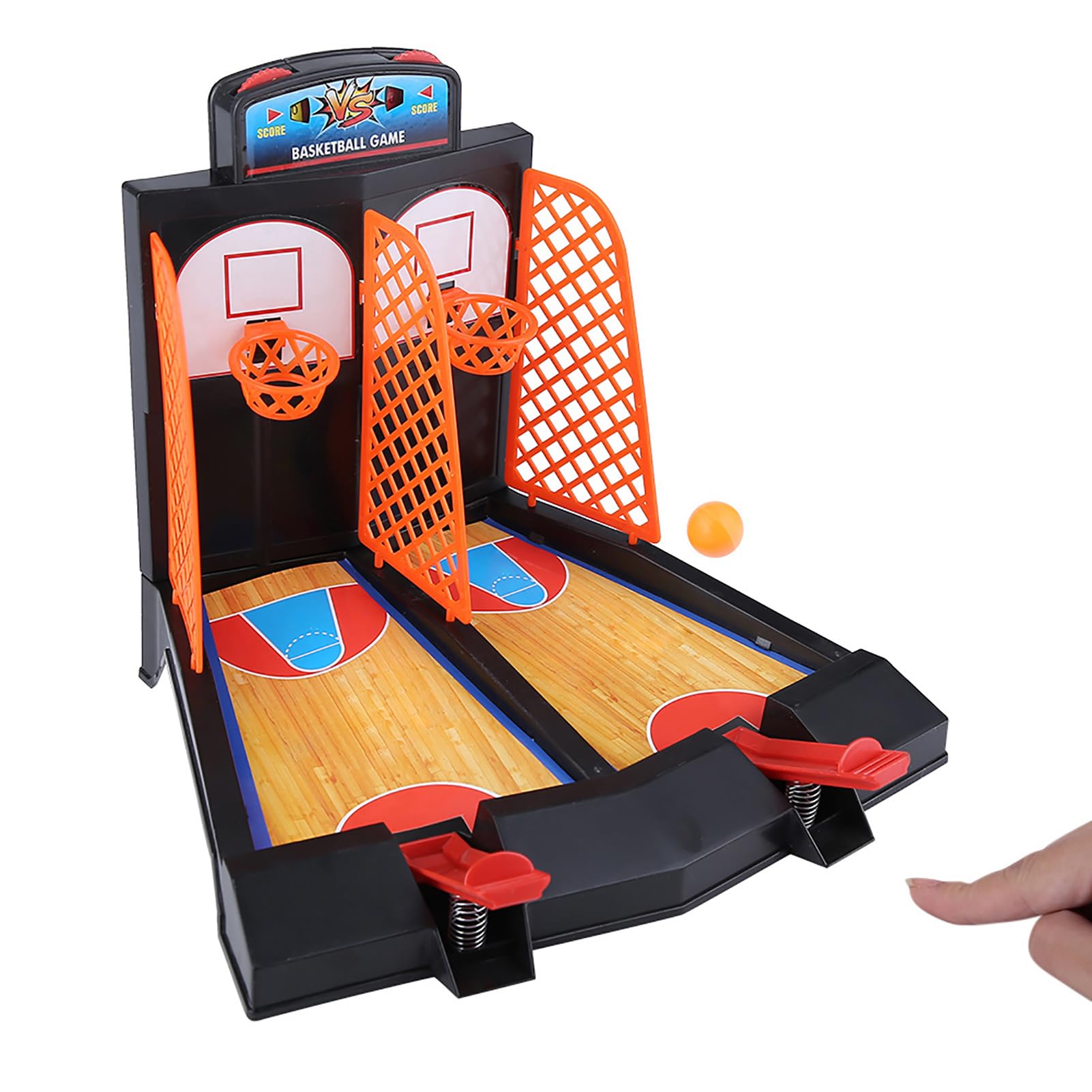 Hztyyier Basketball Game Set Mini Basketball Hoop Set Lustiges Flipper Interaktives Brettspiel Spielzeug für Kinder und Erwachsene