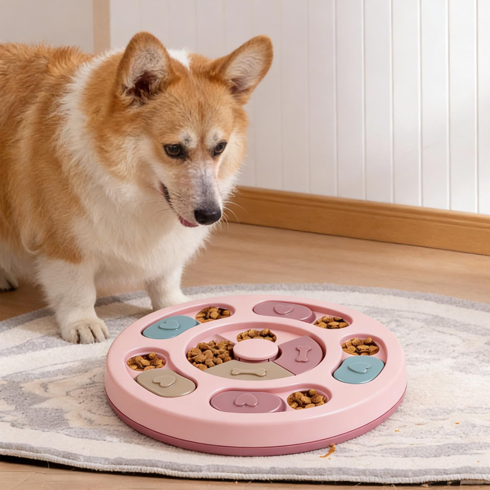 Giocattolo intelligente per cani, giocattolo per cani, giocattolo per gatti, intelligenza, giocattolo da mangiare per cani, lavabile, giocattolo per cani e gatti, rallentare interattivo, mangiare