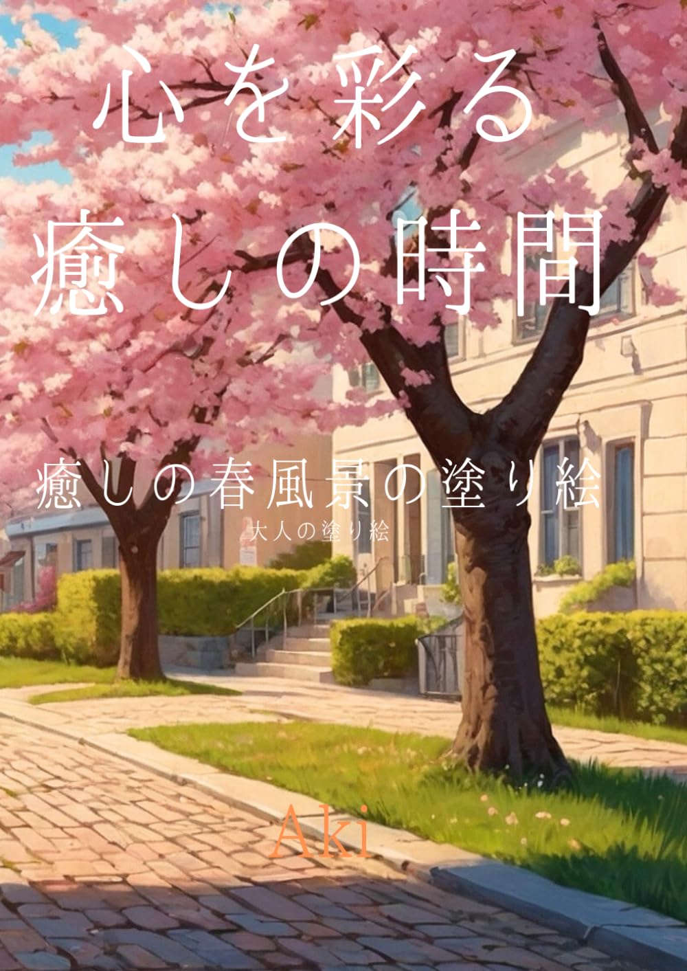 心を彩る癒しの時間: 癒しの春風景の塗り絵:大人の塗り絵 (Tranquil Lines)