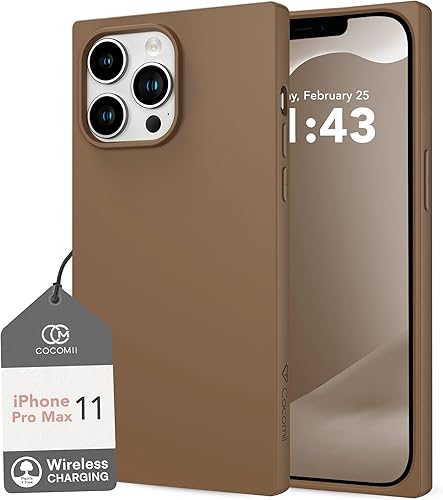 Cocomii Funda cuadrada compatible con iPhone 11 Pro Max, silicona, delgada, mate, suave al tacto, forro de microfibra, resistente a las huellas