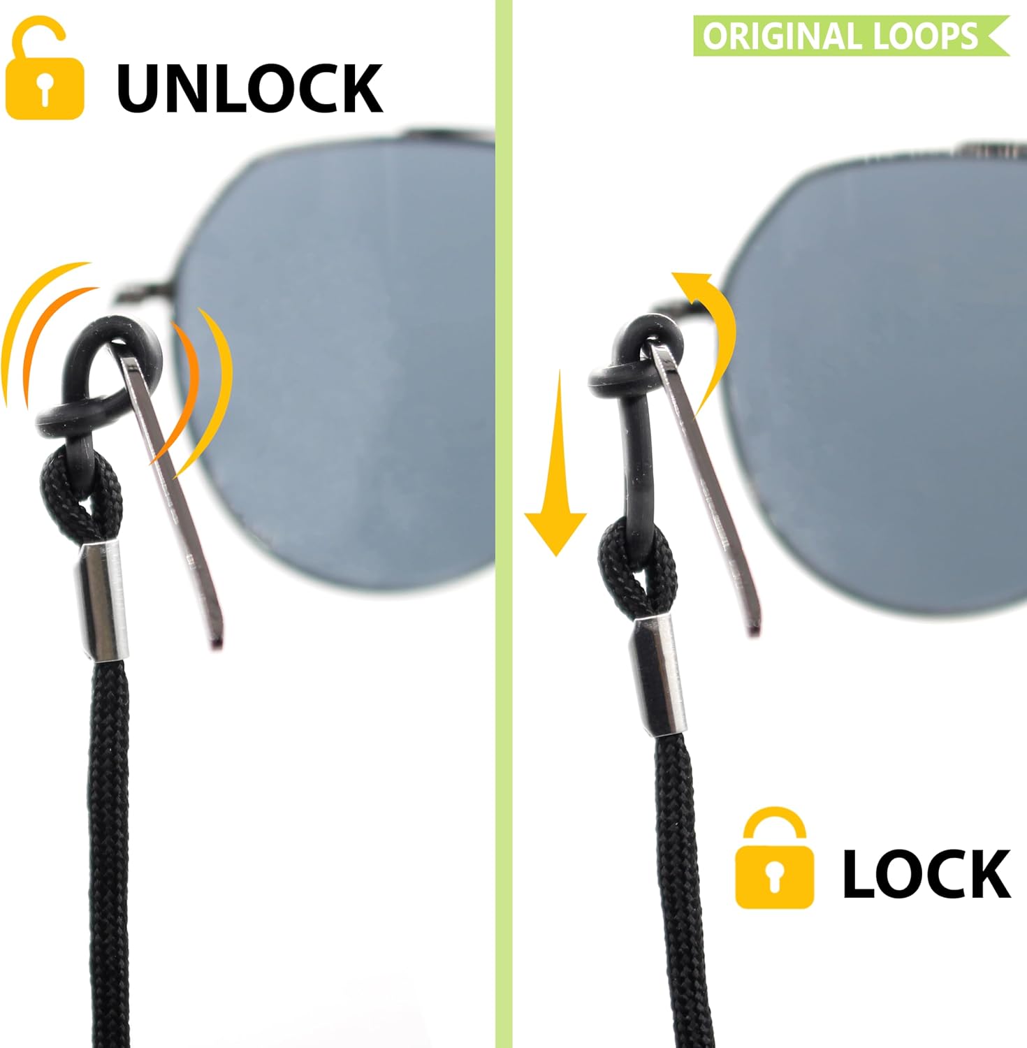 Eyeglasses String Holder Strap Cord - Eyeglass Chain for Men Women - Glasses Lanyard Holders Around Neck Sports