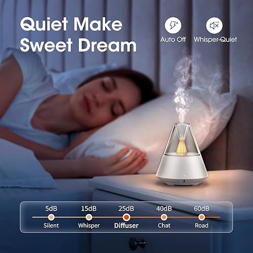 Miniatura 4 de Difusor pequeño de aceites esenciales para dormitorio, hogar, oficina, escritorio, difusor de aroma de fragancia de niebla fría con luz nocturna