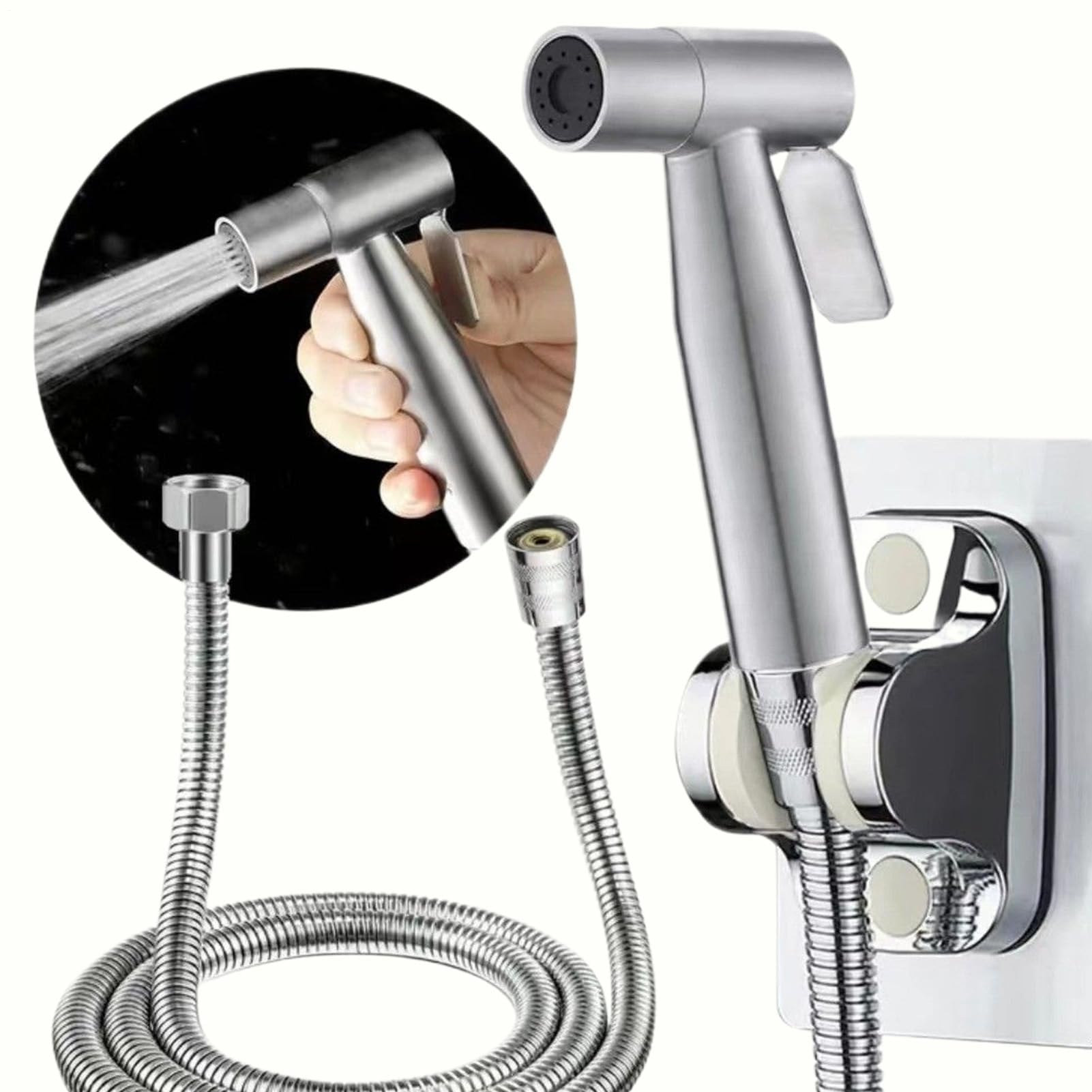 no bidet – zestaw natryskowy bidetu ze stali nierdzewnej z regulowanym ciśnieniem | przenośne akcesoria łazienkowe do higieny i czyszczenia kobiet