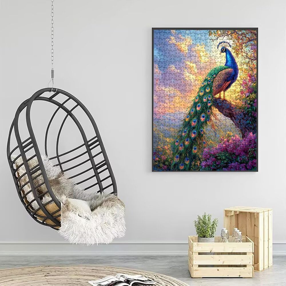 Hermoso Pavo Real Puzzle 2000 Piezas, Rompecabezas Adultos Puzzle, Desafiante Puzzles de Decoración Juego de, Entretenimiento Juego Educativo para Toda la Familia, para Regalo Decoración DX0YL7-523