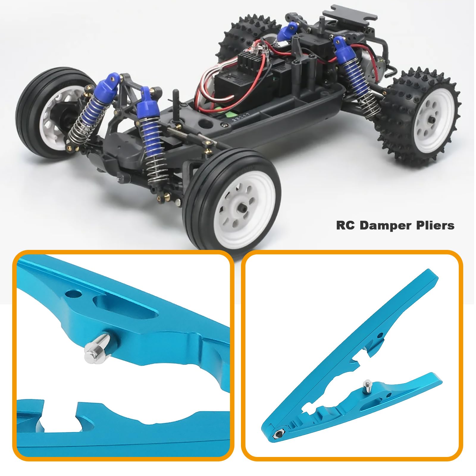 Create idea RC Damper Pliers Model Car Shock Absorber Clamp 103x7mm Compatible with Tam-iya 42276 - Image 2