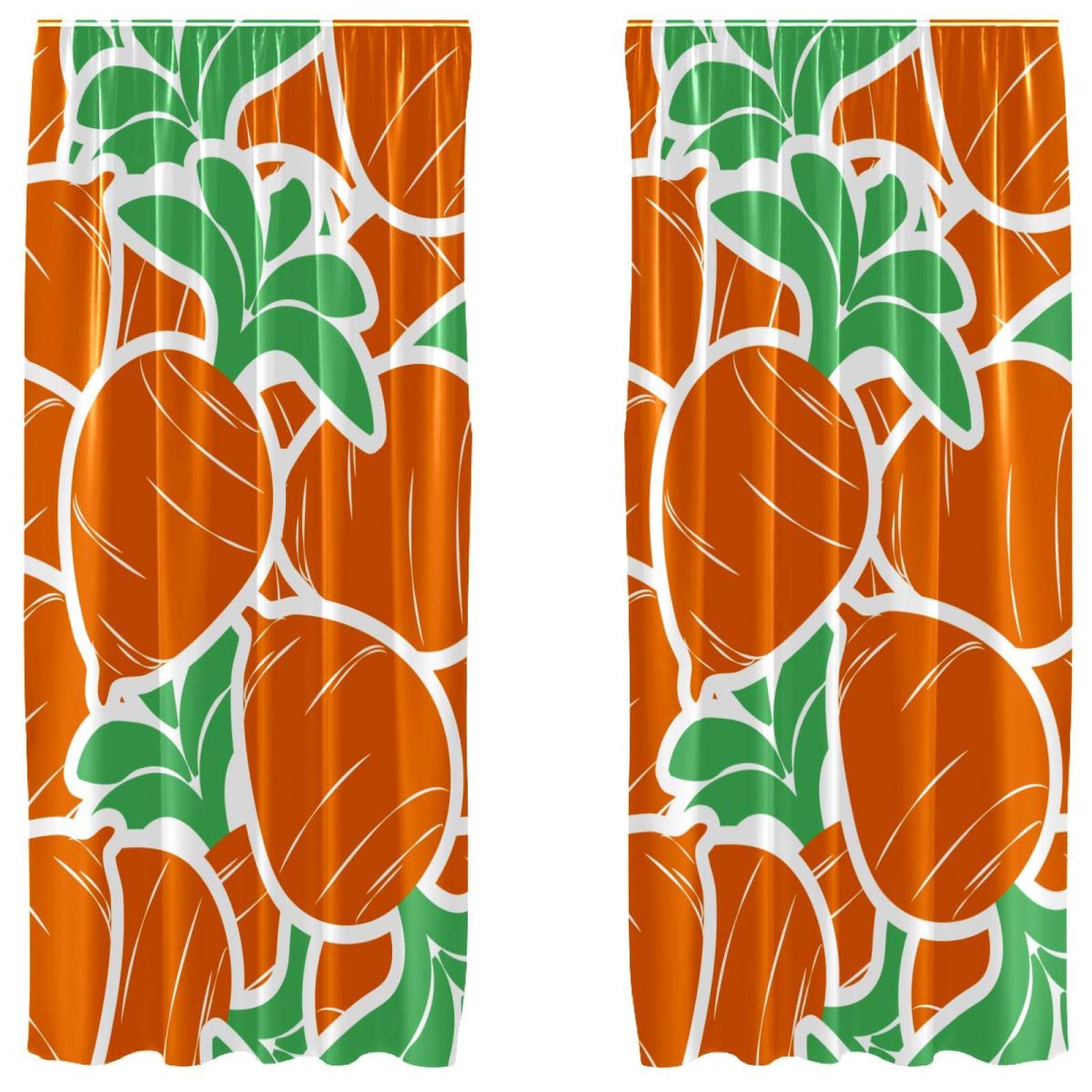 Panneaux décoratifs motif légumes orange au style champêtre unique