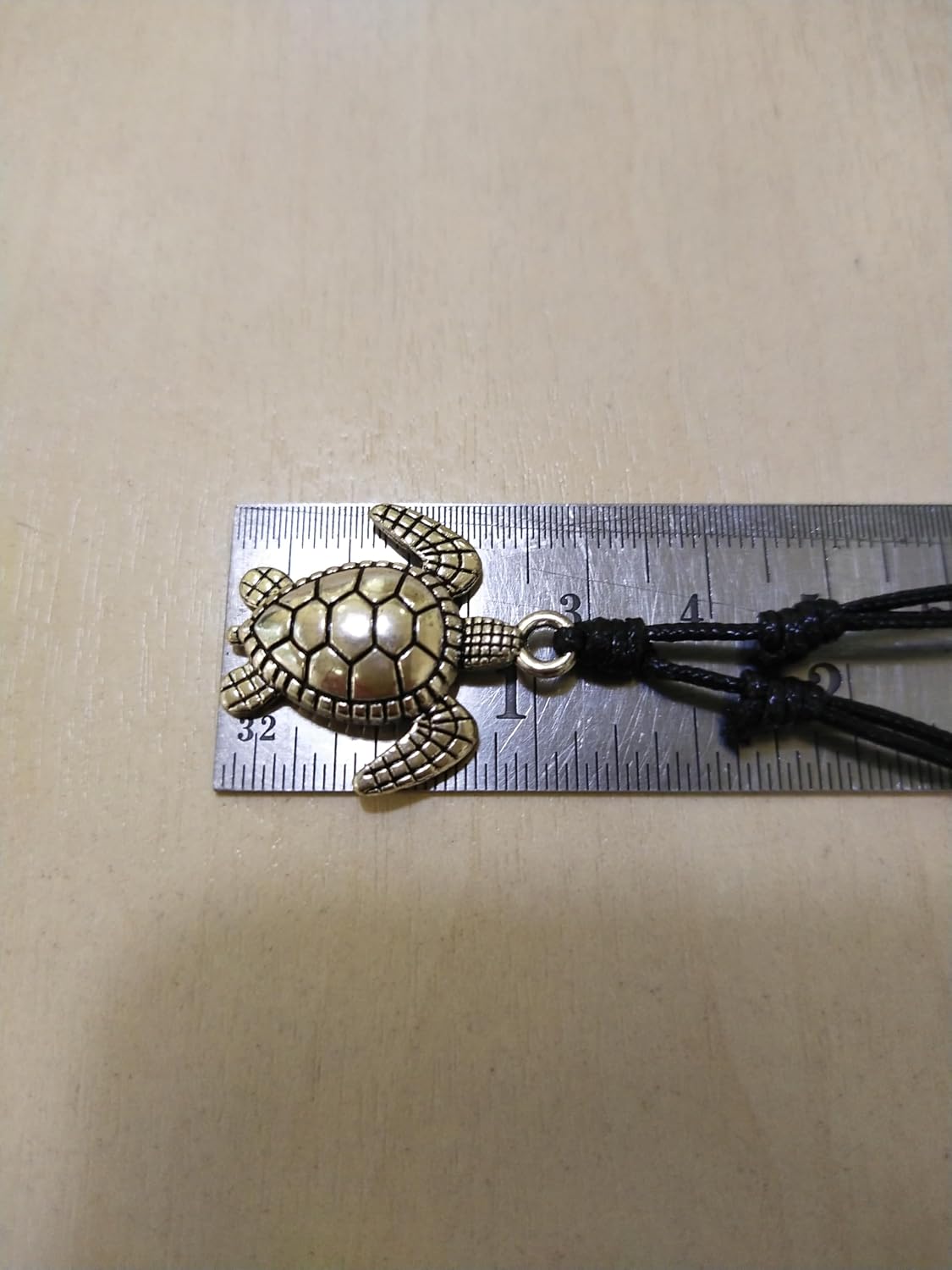 Sea Turtle Lucky Pendant with Black Adjustable Cord Necklace for Boho Unisex Jewelry DCN-023