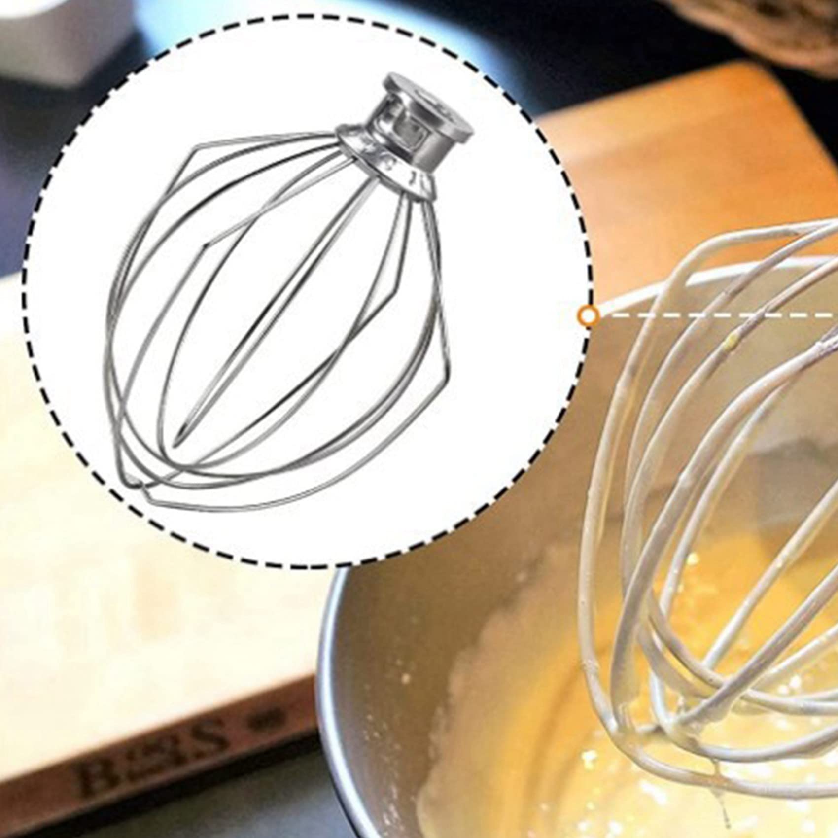 5X K5AWW Frusta Filo di Acciaio Frusta In Acciaio Inox Frusta Uova Mixer Testa di Miscelazione 5QT per Americano