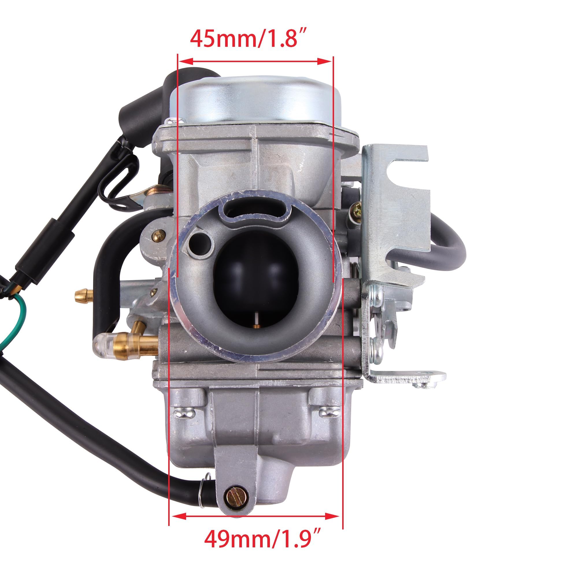 WOOSTAR Carburatore con Tubo Flessibile del Filtro del Carburante Sostituzione per CF250 Helix CN250 Elite CH250 GY6 250cc Scooter Go Kart