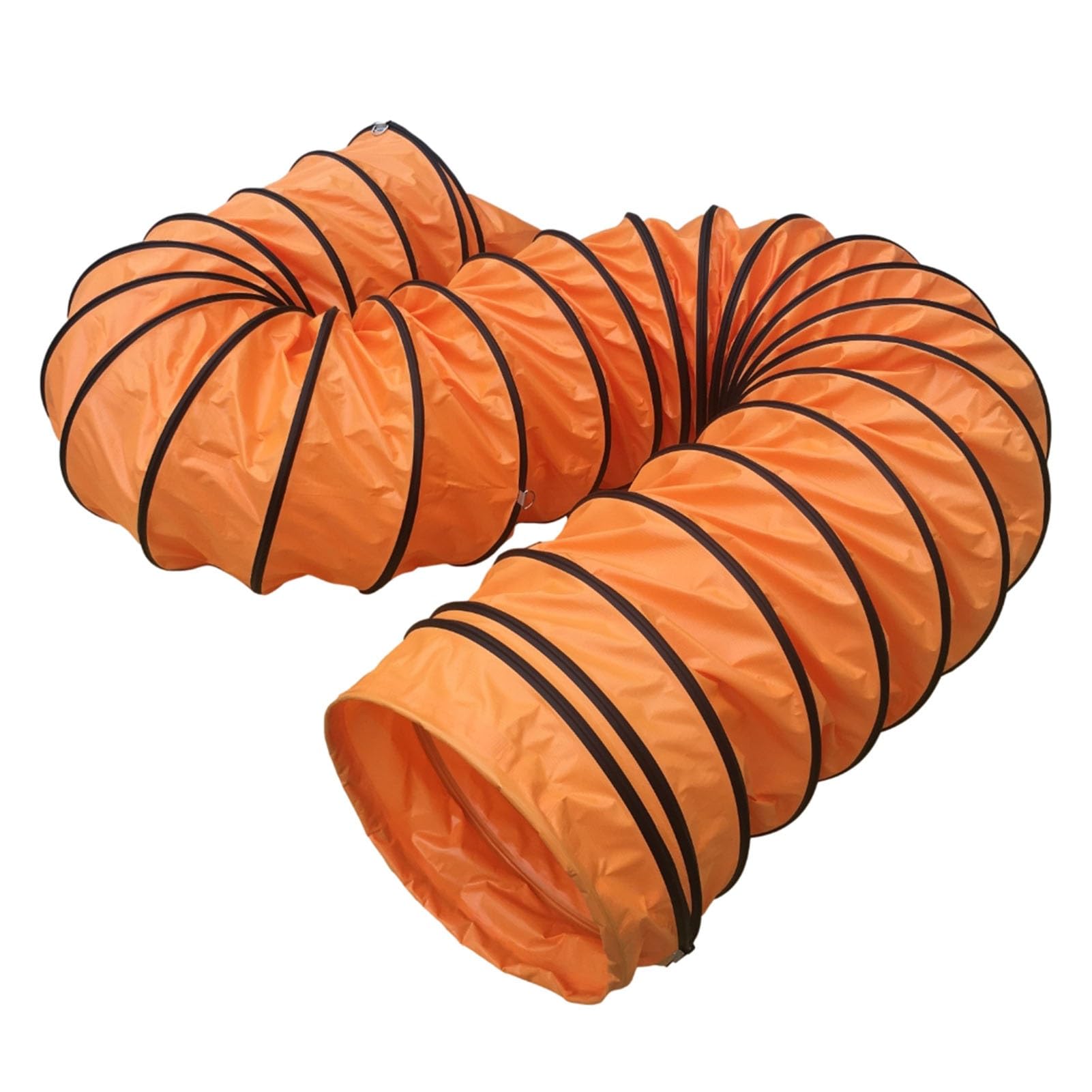 Conducto Flexible ignífugo de Tela de Nailon de PVC de 6,5 a 33 pies con Cuerda Ajustable, Anillos en Forma de D y Soporte de Acero, Apto para Colgar libremente y para Soporte de v