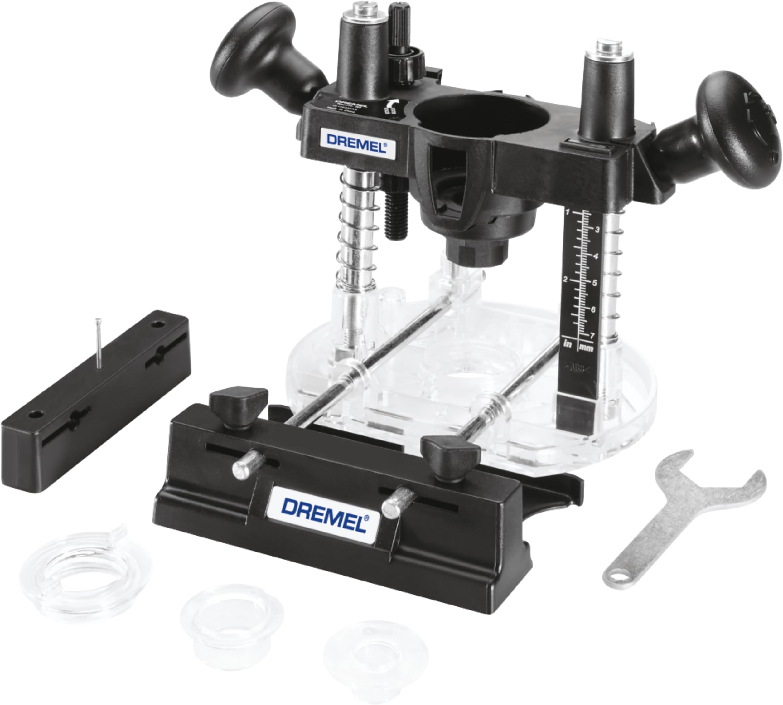 335 Mini Plunge Router Attachment for Wood Routing and Cutting | Trimming and Inlay, Dual Depth Stops, Lock-in handle and Storage for Wrench and Bits