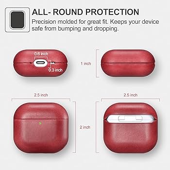 Amazon | AirPods 4 用 ケース 本革(2024年9月発売専用)落下防止