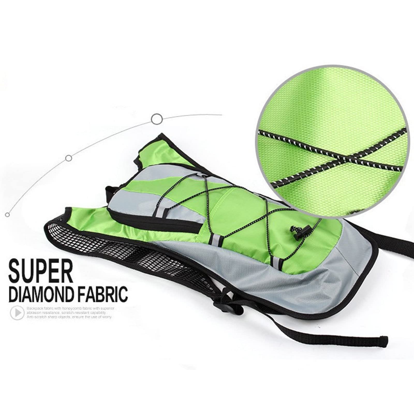 Sac à Dos Randonnée Sac Hydratation Léger 2L - Festival Randonnée VTT Polyester Vessie Hydratation Incluse