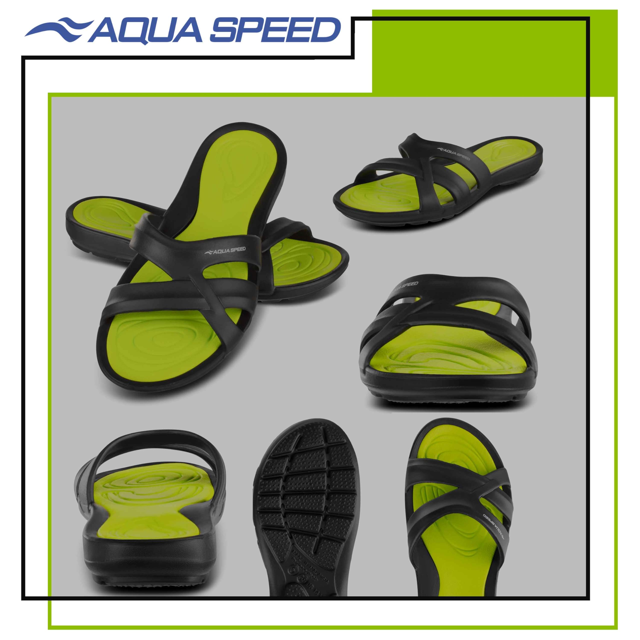 Aqua Speed - Set - Bathing slippers PANAMA + microfibre towel | Ladies | Shower sandals | Bathing slippers