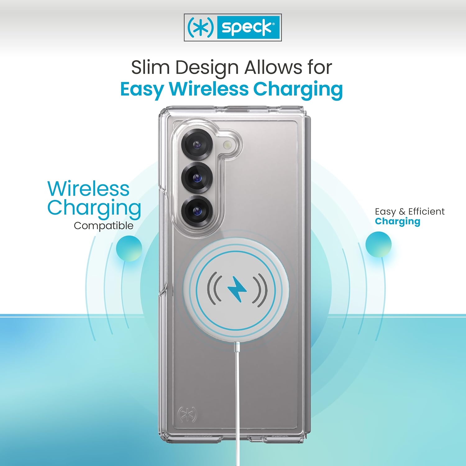 Speck Samsung Galaxy Z Fold 6 Case - Anti Yellowing, Galaxy Fold 6 Case - Samsung Fold 6 Case - zFold 6 case with Raised Bezel - Presidio Perfect Clear