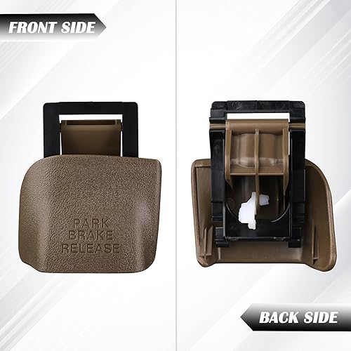 Miniatura 26 de TQPONLY 74934 Mango de liberación de freno de estacionamiento (gris niebla) compatible con Dodge Ram 1500 2500 3500 1998-2002 sustituye a RU38RC8AA