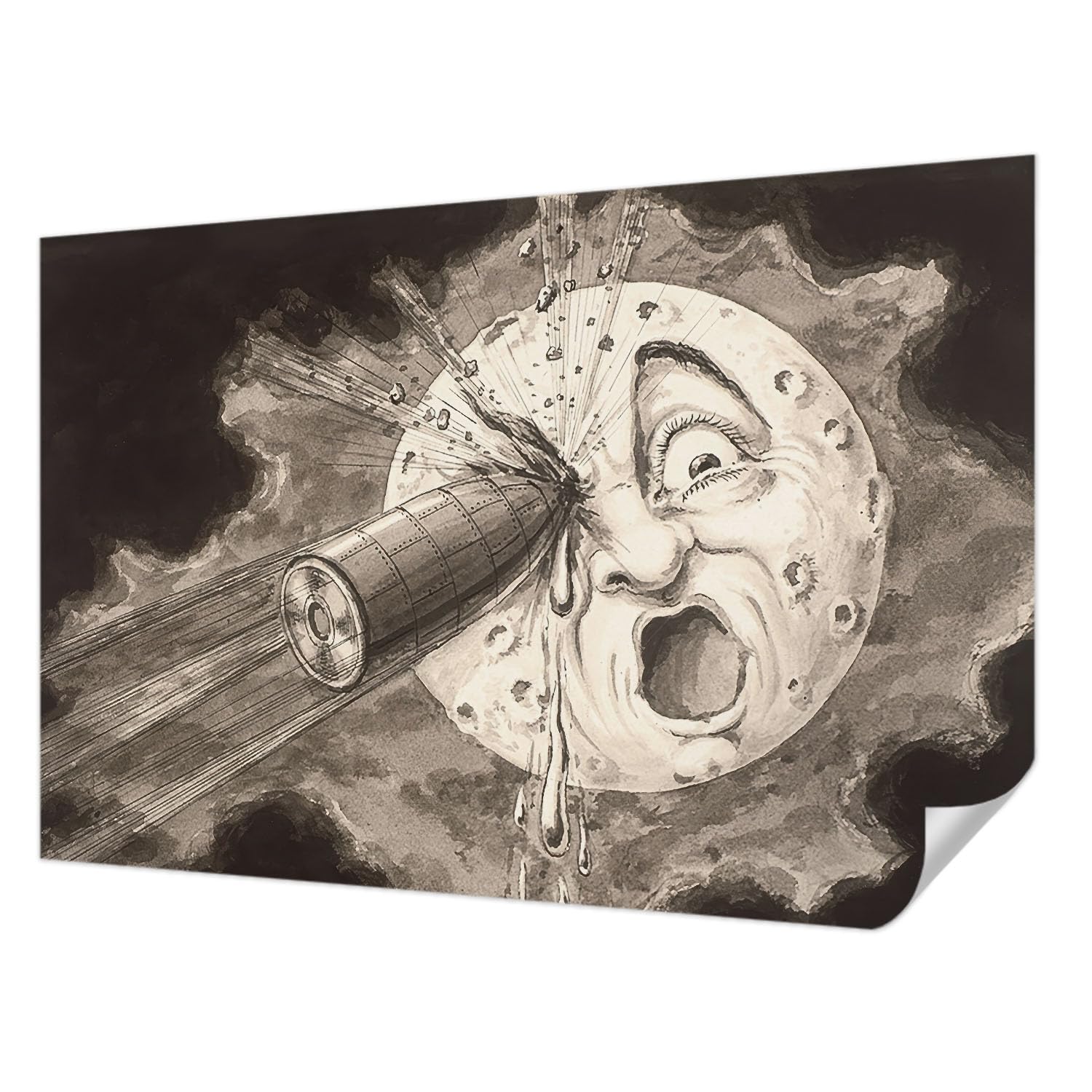 Papier peint adhésif Tulup 104x70 cm motif collision cosmique pour salon moderne