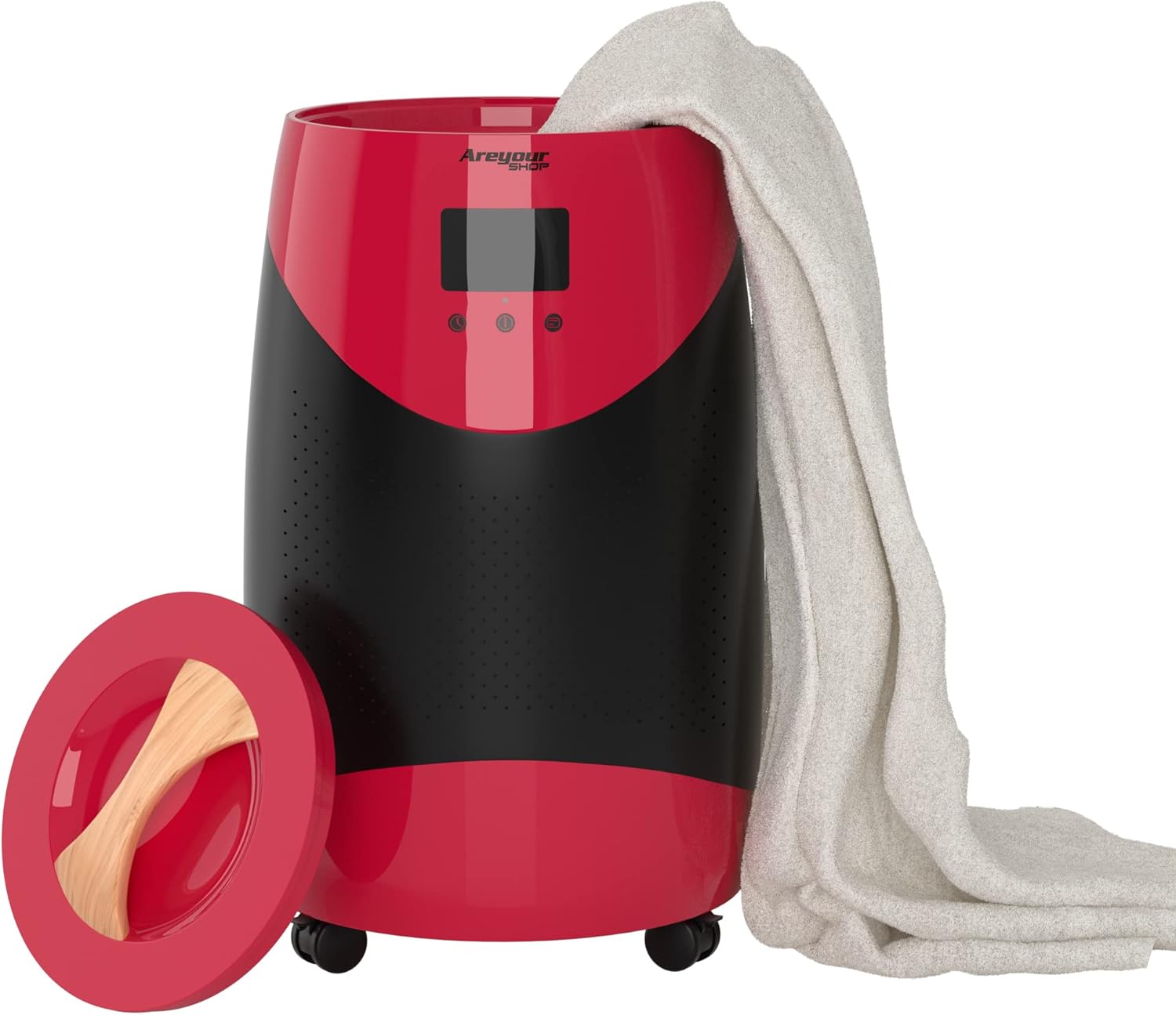 Topteng Red Towel Warmer 20Lwith Wheels, Towel Heater Hot