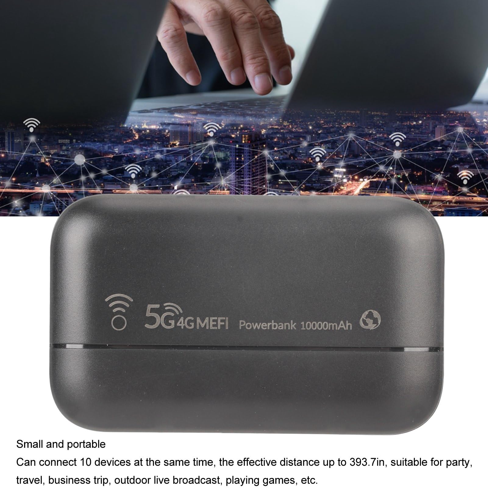 Modem USB WiFi 4G LTE, Przenośny Router 5G 300 Mb/s z Gniazdem Karty SIM Szybki Przenośny Przenośny Hotspot Mini Router Odblokowany Klucz Sprzętowy 4G, Obsługa 10 urządzeń,