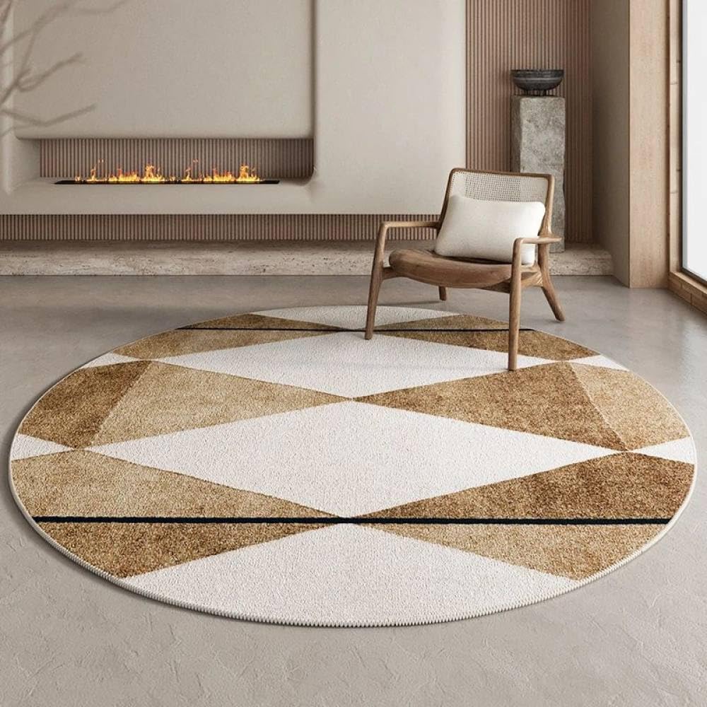 Tapis de canapé de salon rond pour chambre, balcon et table basse