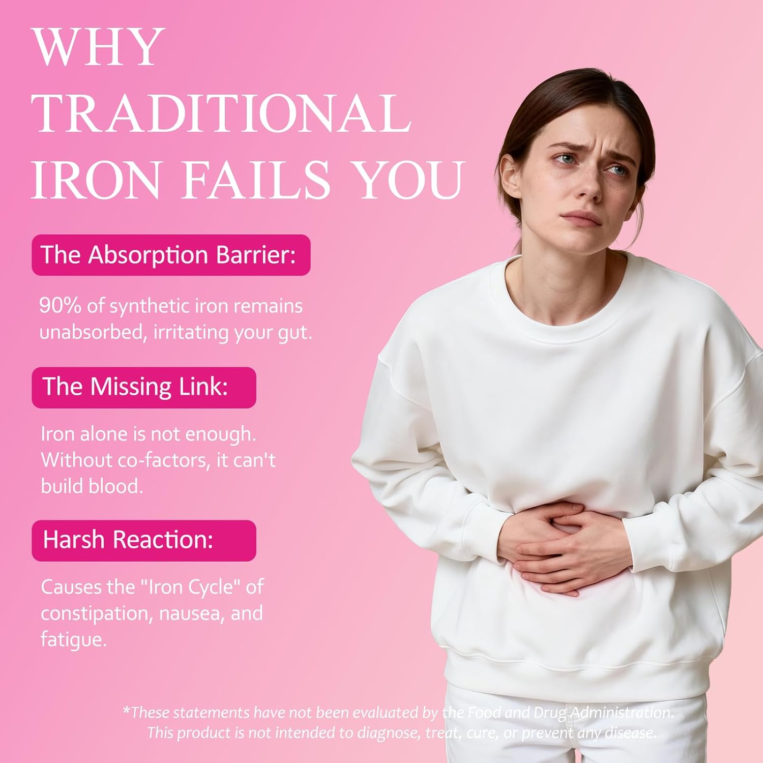 Beef Organ Supplement for Women - Ferritin Supplement for Women, Grass Fed Liver, Uterus, Ovary & Bone Marrow - Natural Anemia Support, Energy & Hormone Balance - Pasture Raised- 360 Count