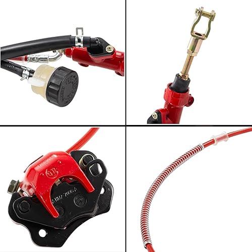 Miniatura 3 de Pinza de cilindro maestro de freno de disco trasero, pinza de sistema de freno de disco hidráulico con pastilla de freno, ATV Quad para 150 cc, 200