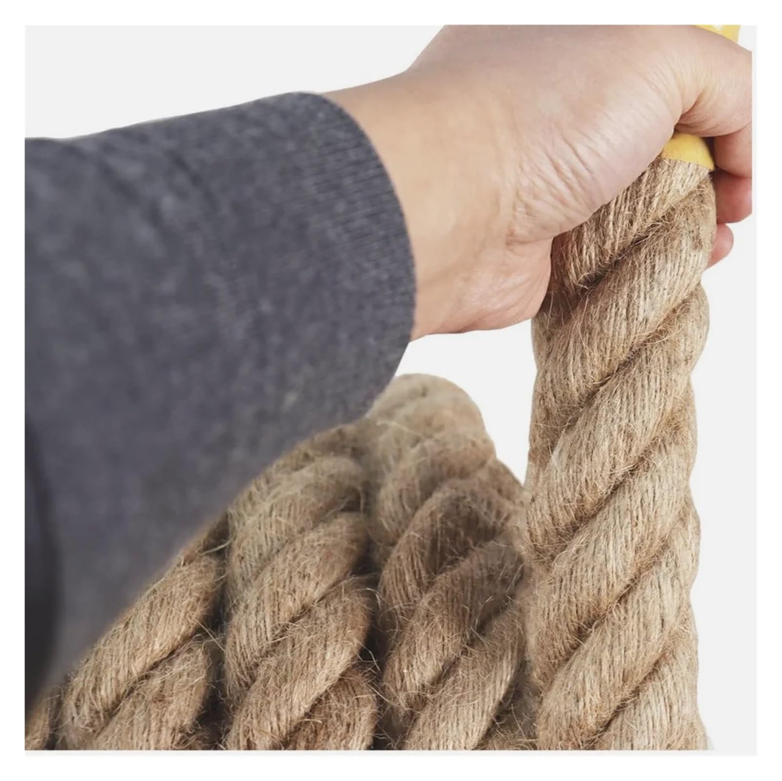 Cuerda de yute natural de 40 mm de grosor y alta resistencia para decoración y jardín